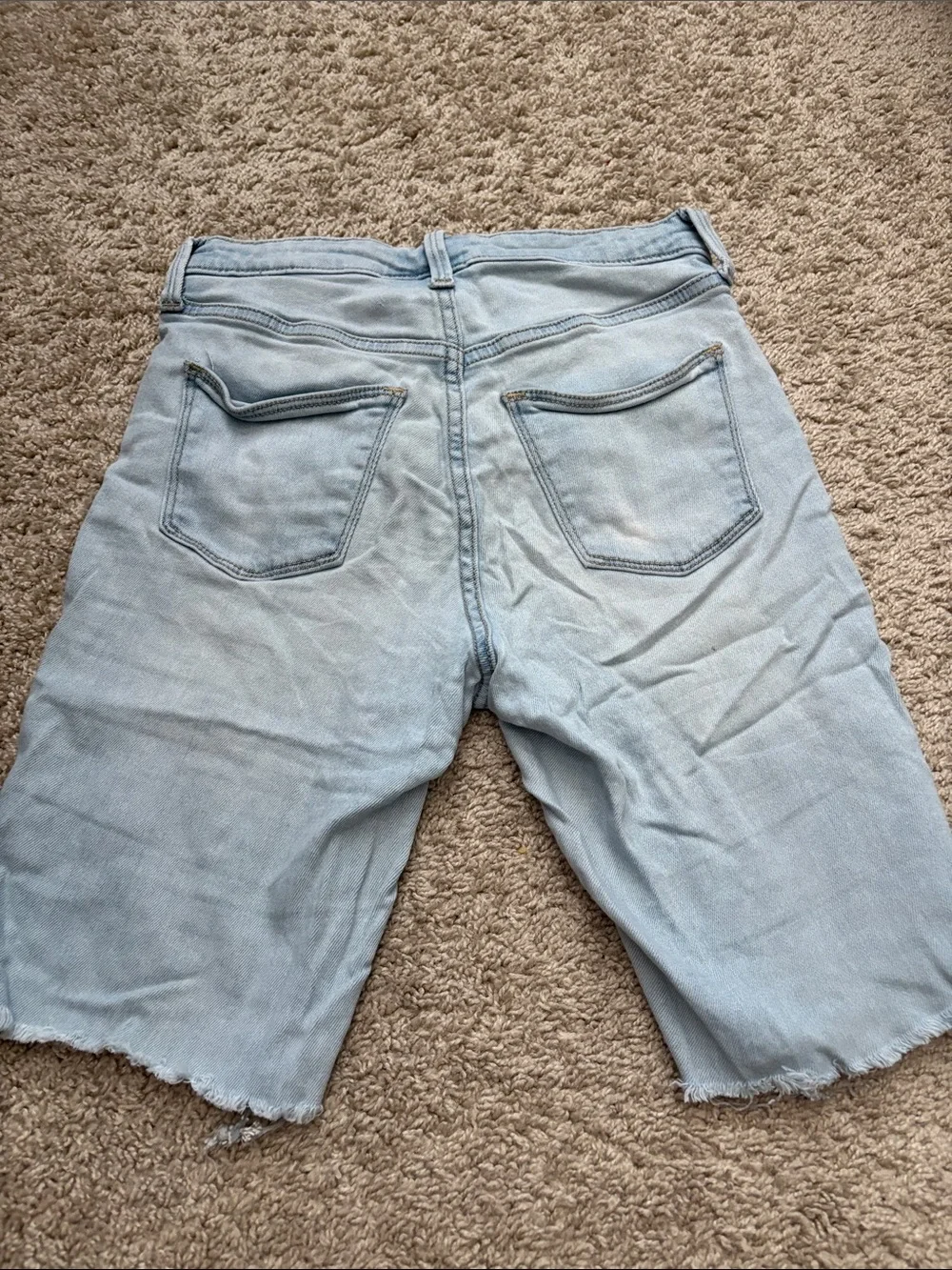 Universal Thread Light Blue Button-Fly Denim Bermuda Shorts